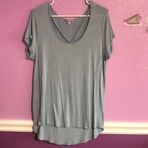 High low light blue t shirt